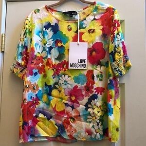 Love Moschino Floral Printed Blouse L